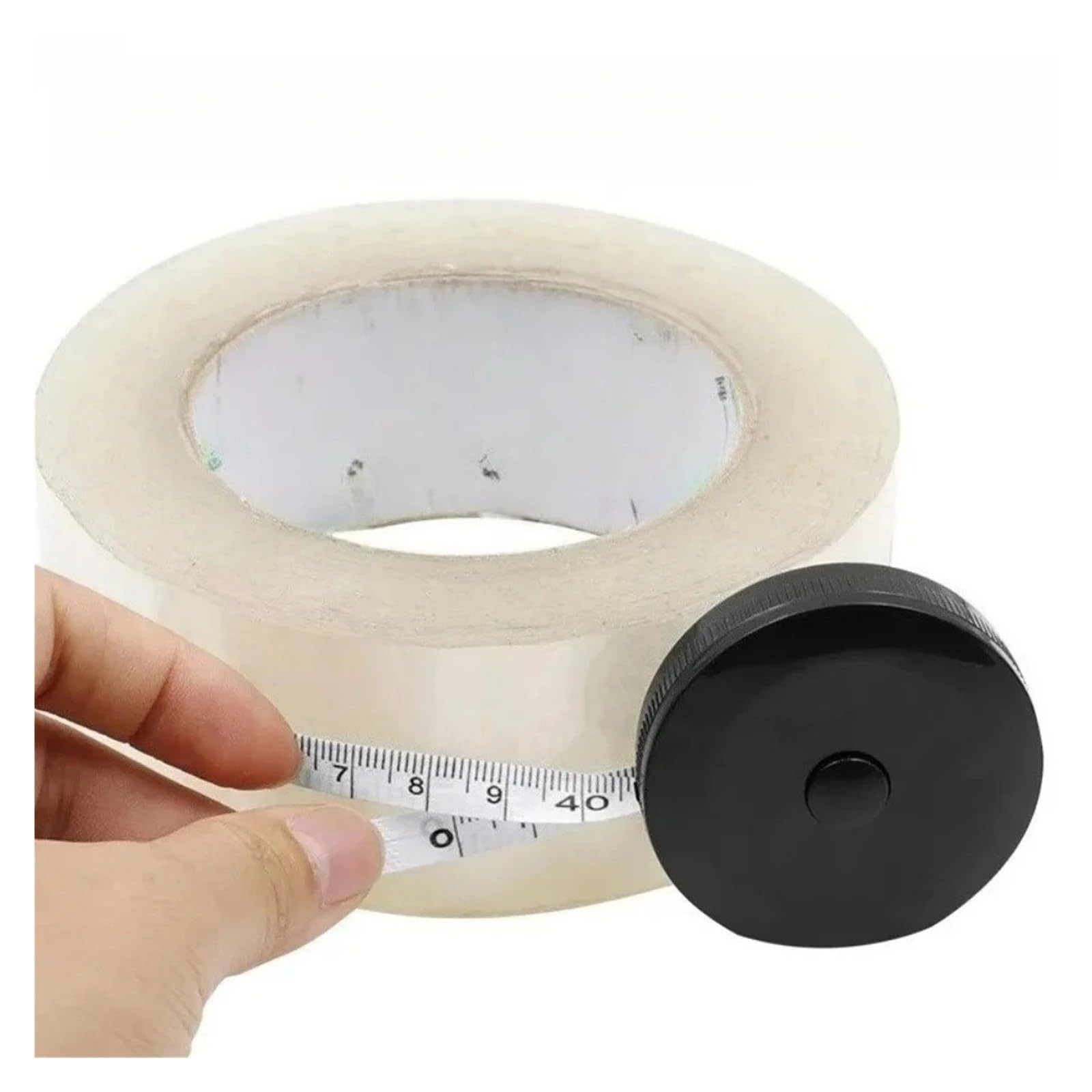 Portable for Mini Keychain Tape Measure Retractable Soft Ruler 150 cm Sewing Fabric Tool (Black)