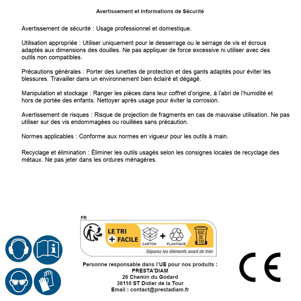 Juego de casquillos espirales 7 piezas 12,5 mm (1/2) 17/19/21 mm - Protección y potencia - Acero - D-Work