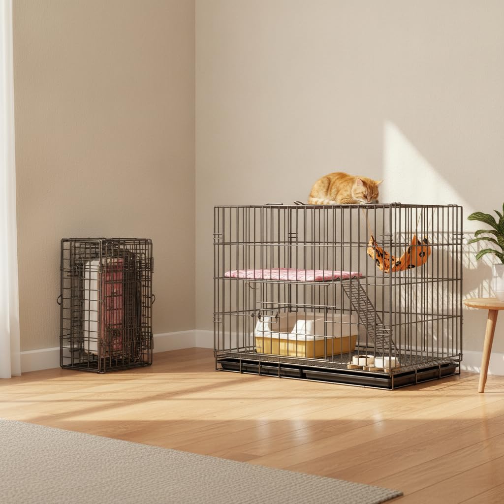 Gabbia per Gatti da Interno in Metallo, Media 60×42×50