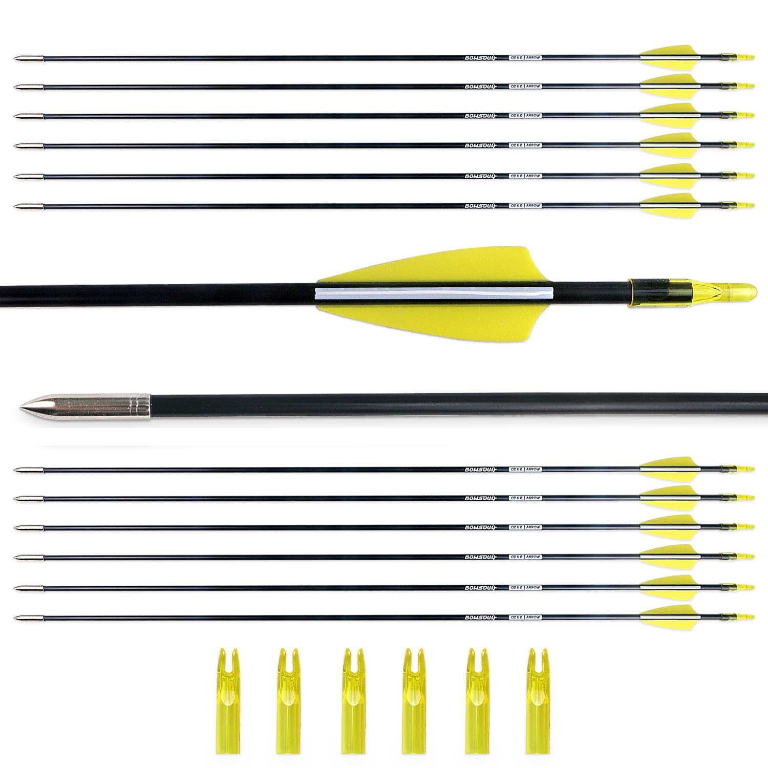 31inches Fiberglass Arrow Archery Target Arrows - Practice Arrow for Recurve Bow