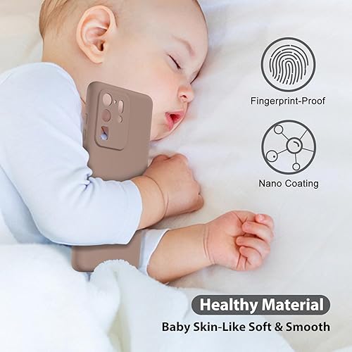 Miniatura 6 de oakxco Funda para teléfono Samsung Galaxy S20 Ultra de silicona líquida, fina y delgada de goma suave TPU suave cubierta de gel liso para mujeres y