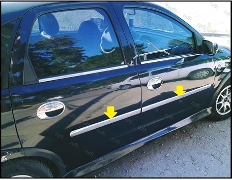 EBAL OTO AKSESUAR Krom Yan Kap   tas  4 Pr . 2000-2007 Aras  P.  elik Opel Corsa C ile uyumlu