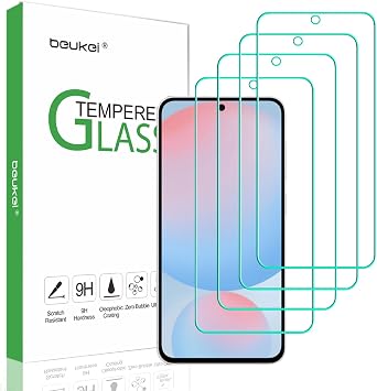 4 Pack Compatible for Samsung Galaxy S24 FE 5G / Galaxy S24 FE [FE Model Only] Screen Protector Tempered Glass,Touch Sensitive, 9H Hardness