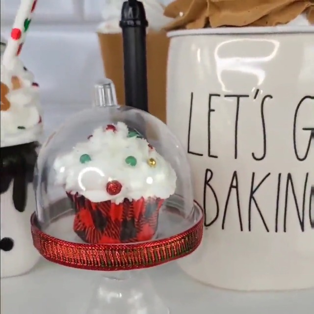 Mini Taza Decorativa de Jengibre para Navidad miniatura 7