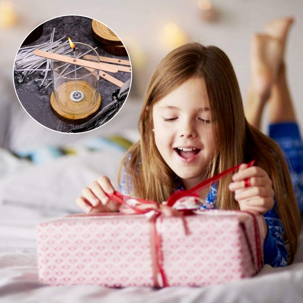 Kit Candele Fai Da Te In Cera D'Api - 50 Stoppini, 8 Barattoli E Accessori Completi - Foto 12