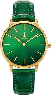 SHENGKE Creative Contrast Color Simplicity Women Watch Genuine Leather Elegant Women Watches Ladies Wristwatch