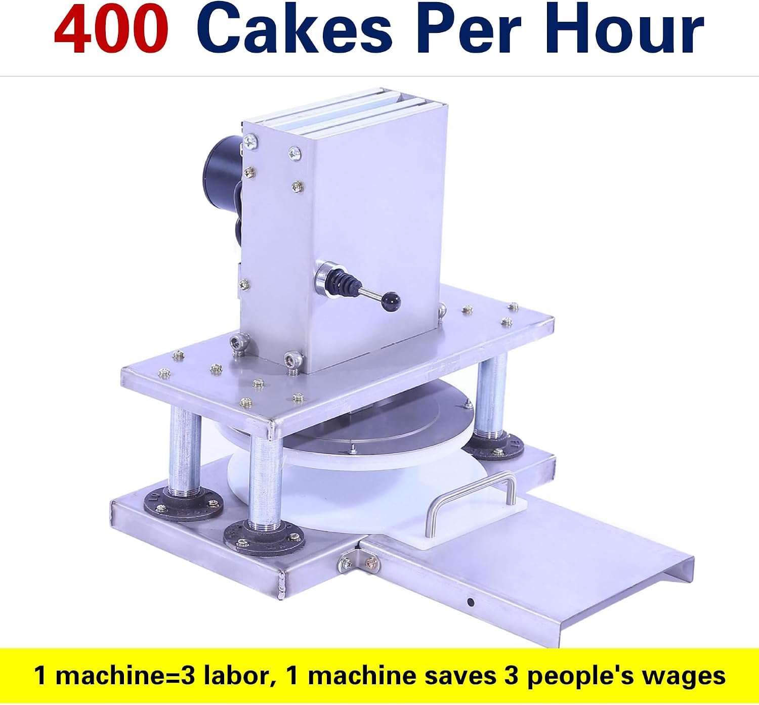 Pressa Elettrica Professionale per Impasto Pizza, Macchina Elettrica per Torte, Piastra in Acciaio Inox, 200-400 Pezzi/Ora, 55w, Superficie Antiaderente, per Pressare 8.66 in