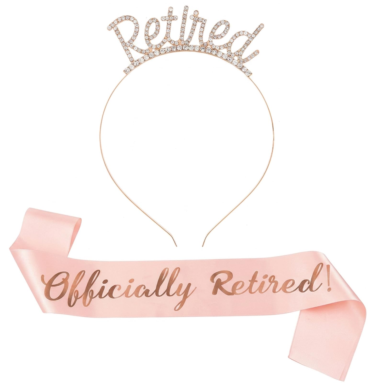Retirement Sash for Women, Elegant Retirement Party Decorations, Tiara Headband for Retirement Celebrations, Retirement Banners for Women, Tiara for Women Retirement Gifts