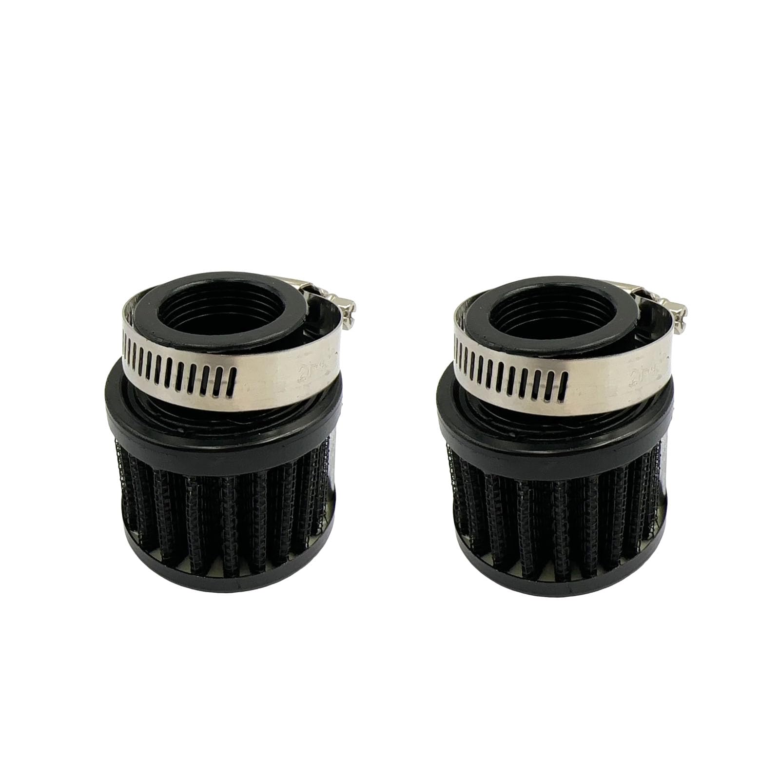 Photo 1 of 2PCS 25mm 1" Universal Air Intake Filter Vent Crankcase Breathe with Adjustable Clamp, Car Air Filter Cold Breather Turbo Vent Cleaner Compatible with Car and Motorcycle (Black)
