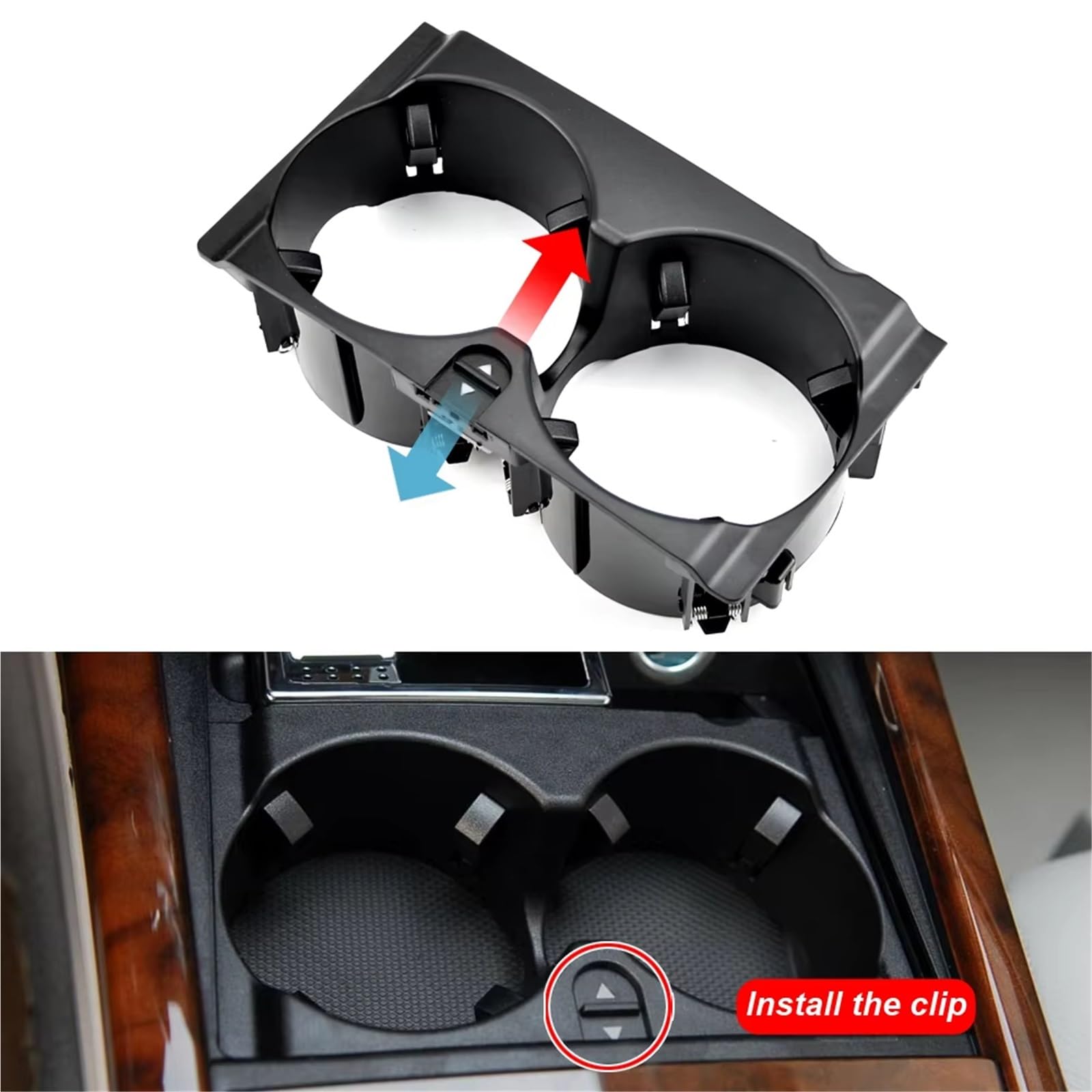 Consolle Portabevande Compatibile Con Benz Per Classe E W212 E260 2009 2010 2011 2012 2013 2014 2015 2016 Car Center Console Portabicchieri Interno A2126800110(Model A Black)