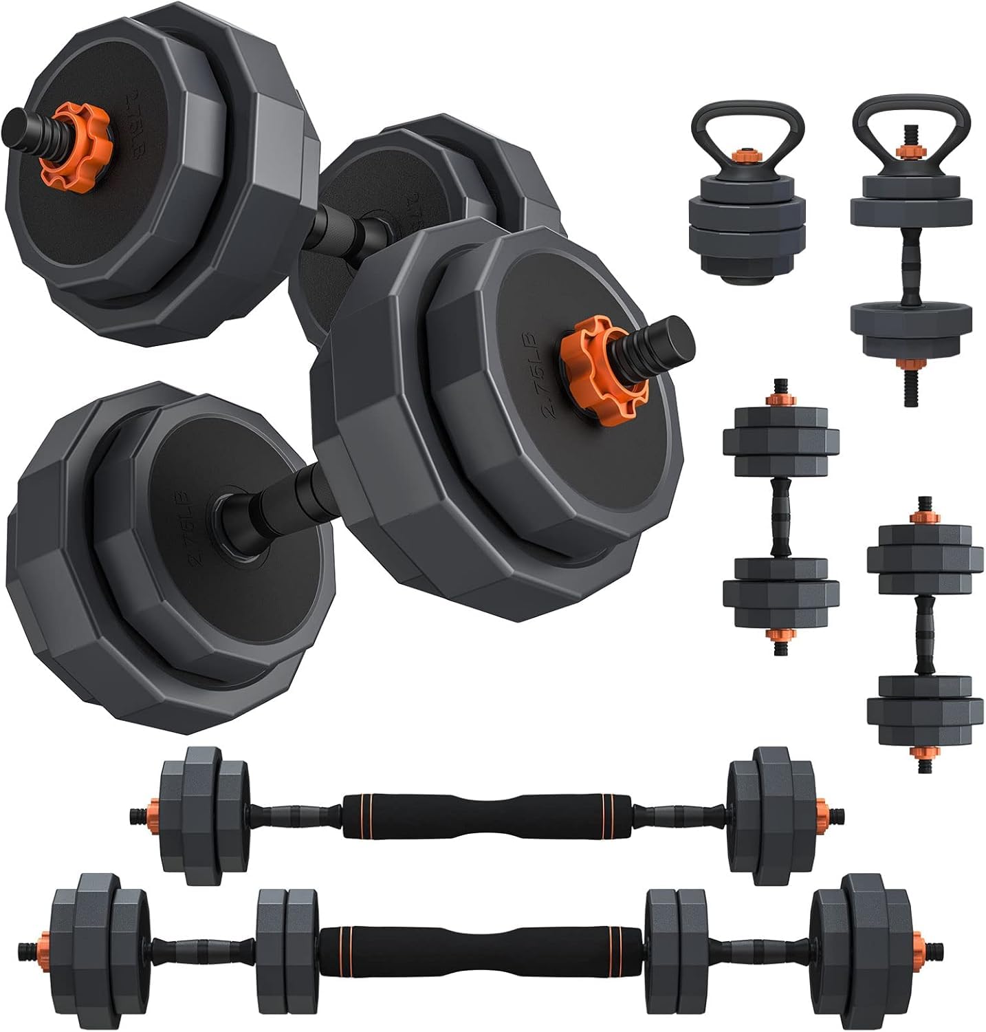 OtG ON THE GO 6 In 1 10 kg Adjustable Dumbbells Push up stands Kettlebells and Extension Barbell Rod for Home Gym Workout With Gloves & Wrist Support (10Kg) (B09B2F3LXY) Amazon Price History, Amazon Price Tracker