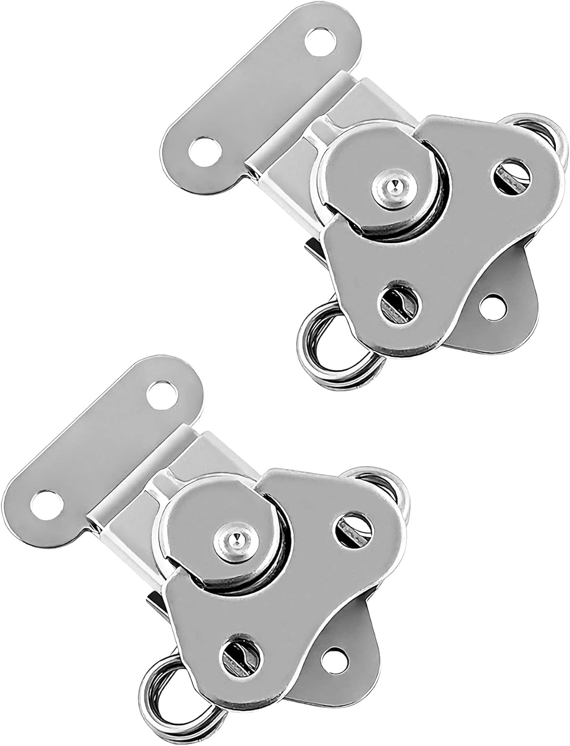 QWORK Heavy Duty Stainless Steel Latch for Flight Cases and Equipment Boxes, 2 Pack 2" x 1-1/2", High Working Loads, Excellent Anti-Corrosion