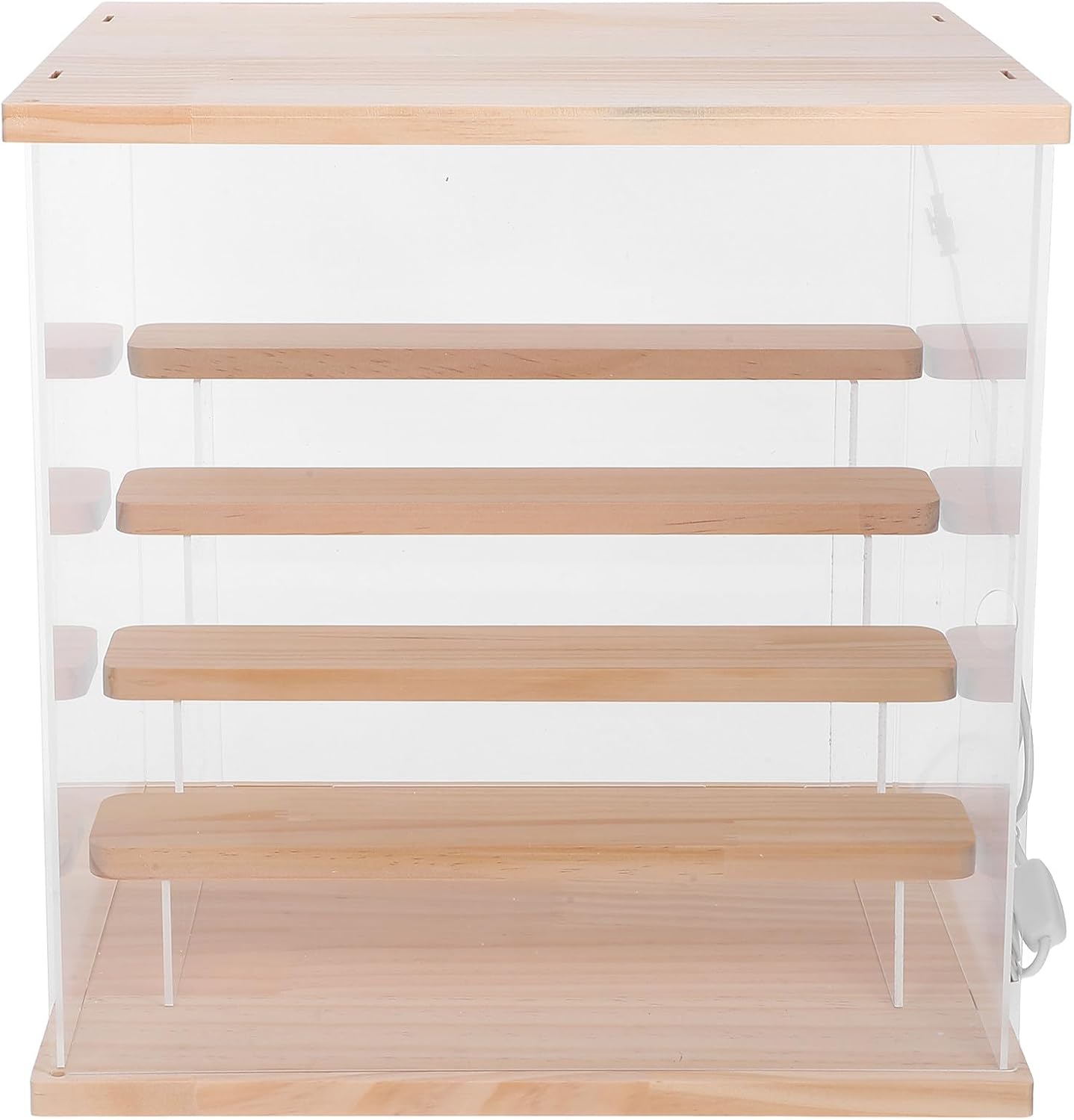 Kichvoe Display Case with Lights: 5-Tier Acrylic Display Cabinet with LED Lights - Transparent Dustproof Showcase Box for Small Action Figures Collectibles and Miniatures