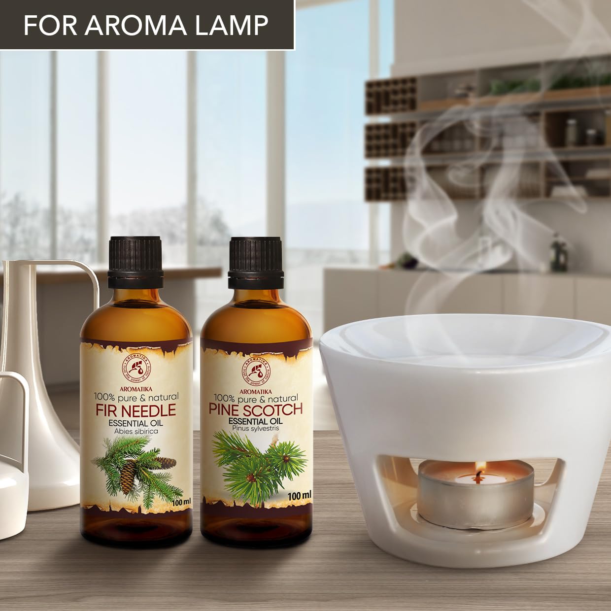 Fichtennadelöl – Abies Sibirica – Kiefernnadelöl Ätherisch – Pinus Sylvestris 2 x 100 ml – Natürlichen & Reinen Öl – Beruhigend – Raumduft – Duftlampe - Tannenöl für Sauna – Aromatherapie