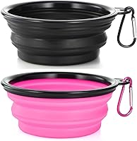 Vista 15 de Tazón para Perros Tazones Plegables para Mascotas, Paquete de 2 para Gatos y Perros, Plato Portátil de Alimentación y Agua para Mascotas