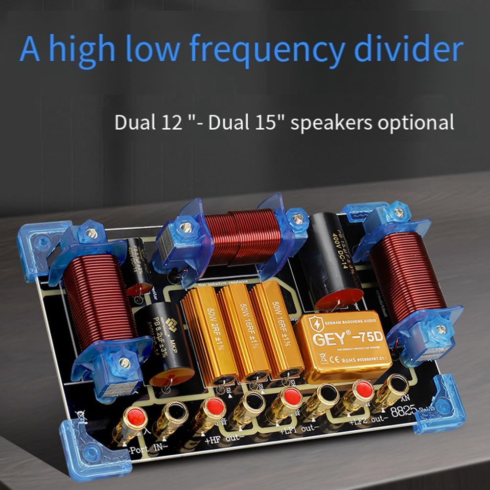 Diviseur de fréquence audio 1800 W 2 voies pour haut-parleur Crossover 30,5 cm Performance de scène Diviseur de fréquence haute puissance
