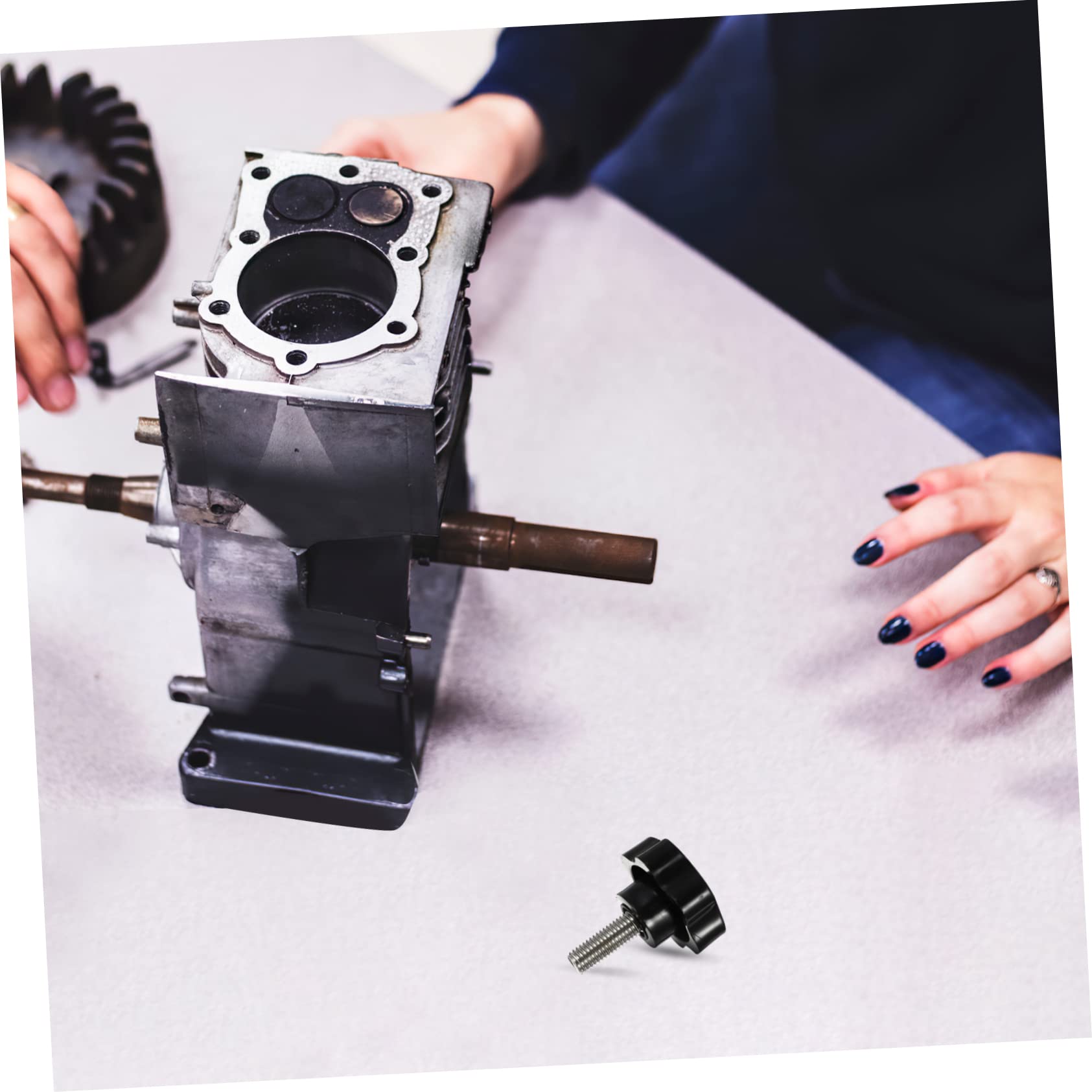 CHILDWEET Knob M10 Patio Swing Parts Bolts Handle Parts for Rail Stand Thumb Screws Tool Mini Threaded Accessory Track Garden Hedge Shears Door to Clamp Dice Bag Anti Brackets Carbon Steel