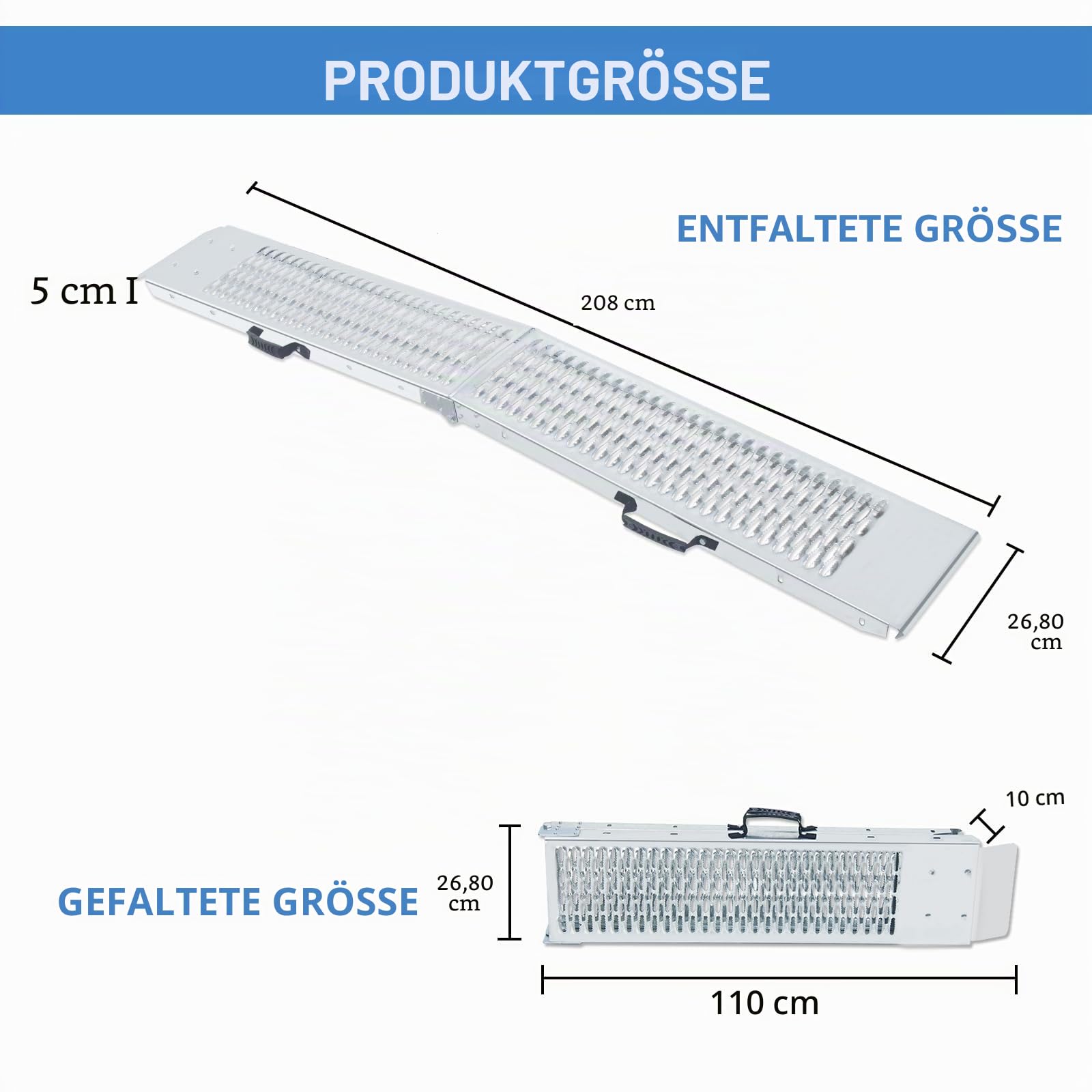 Laderampe, robuster Stahl, 2 Stück