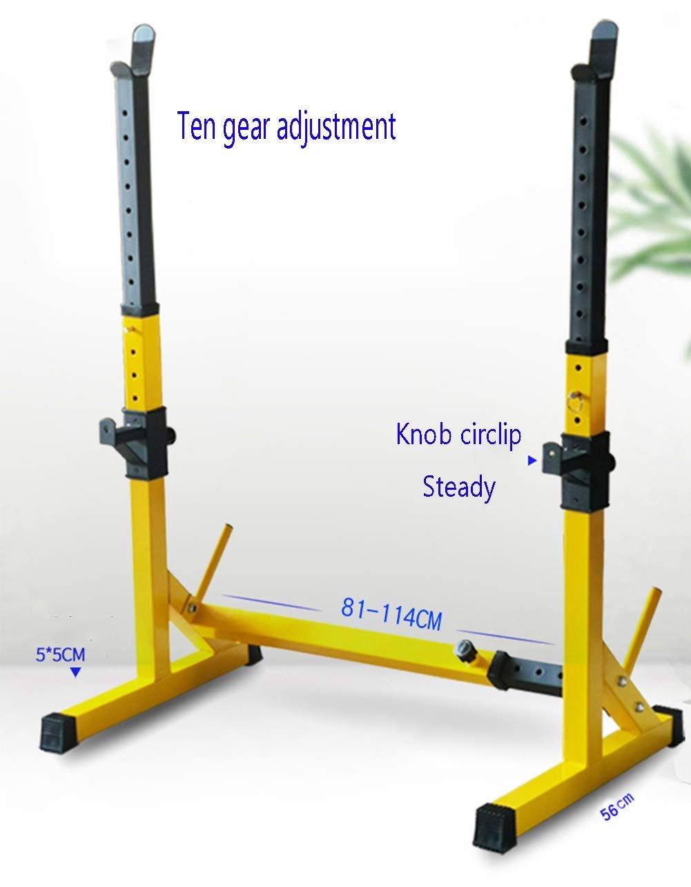 Rack per Squat Regolabile, Rack per Squat con Barra per trazioni, Rack per Squat, Panca per bilanciere, Attrezzatura per Esercizi Fitness, Allenamento della Forza, Fitnes