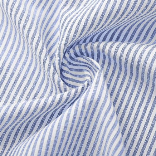 Womens Striped Midi Skirt Flowy Button Down Drawstring Elastic High Waist Skirts Casual Fashion Pleated Skirts3