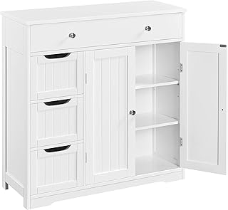 Topeakmart Bathroom Free-Standing Floor Cabinet, Practical Storage Cabin...