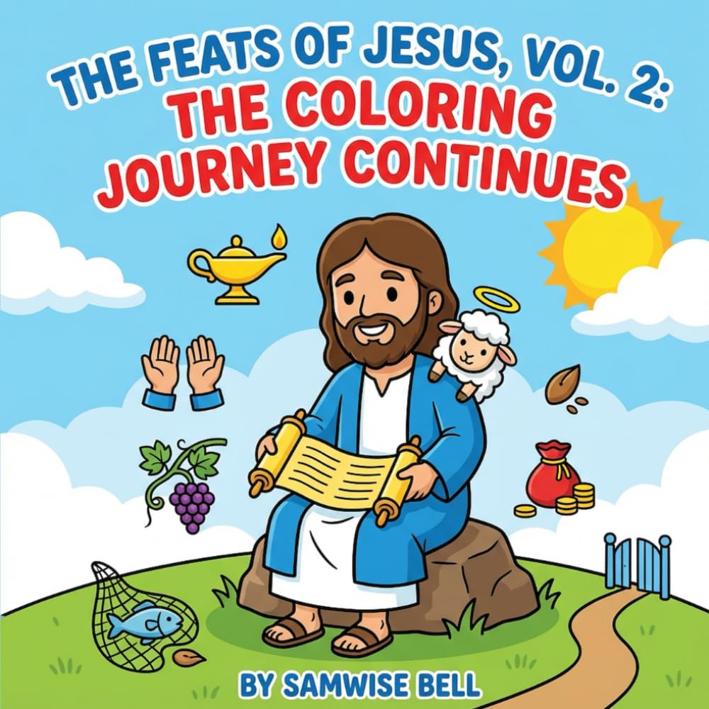 The Feats of Jesus, Vol. 2: The Coloring Journey Continues: A Scripture Coloring Book of His Parables, Miracles, and Timeless Teachings for All Ages