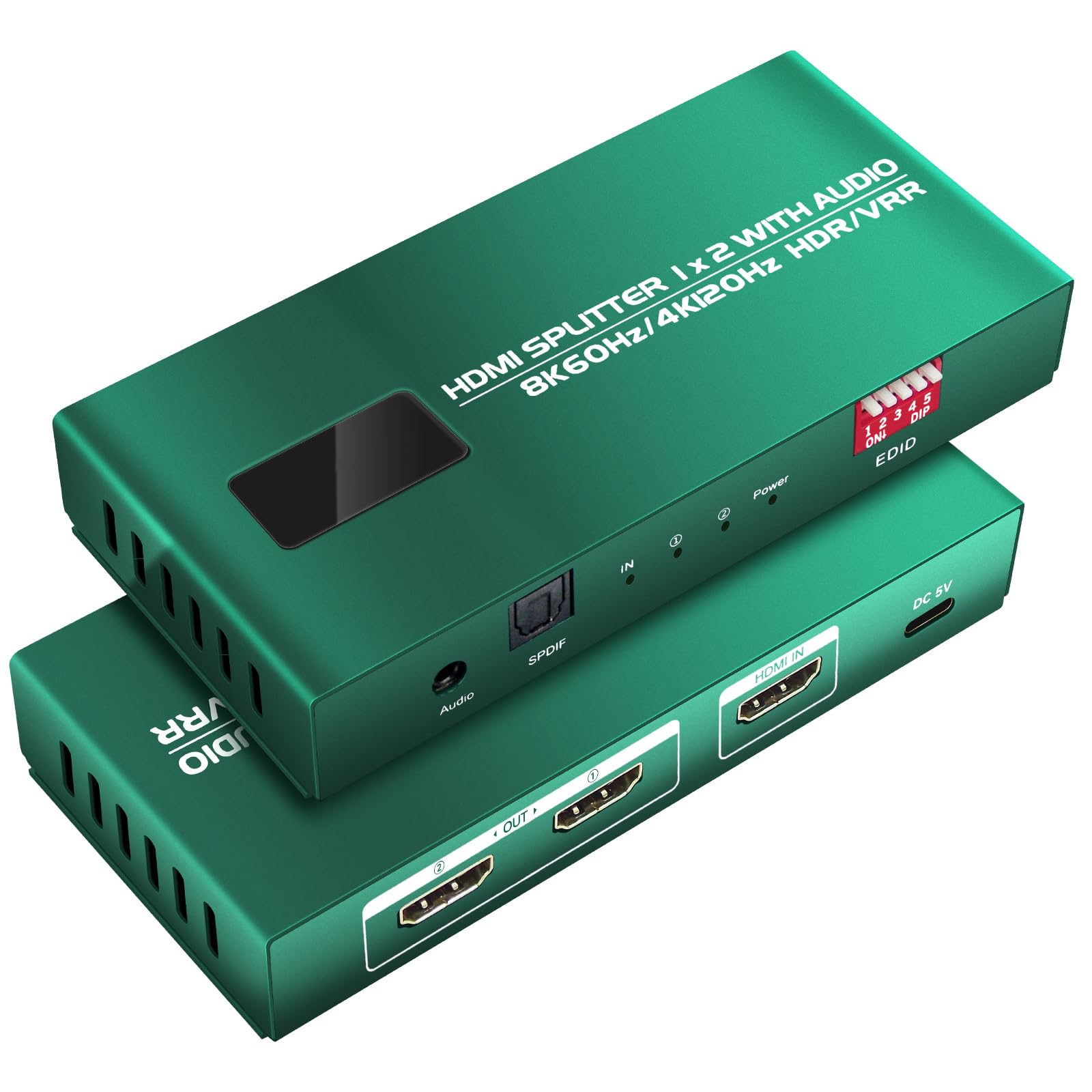 Splitter HDMI 1 in 2 Out 4k 120hz con estrattore audio Hue Sync Box 1x2 hdmi 2.1 splitter 8k 2 vie hdmi Splitter 1 in 2 Out 4k 120hz hdmi duplicatore 1 ingresso 2 uscite 8k hdmi 2.1 duplicatore 1x2