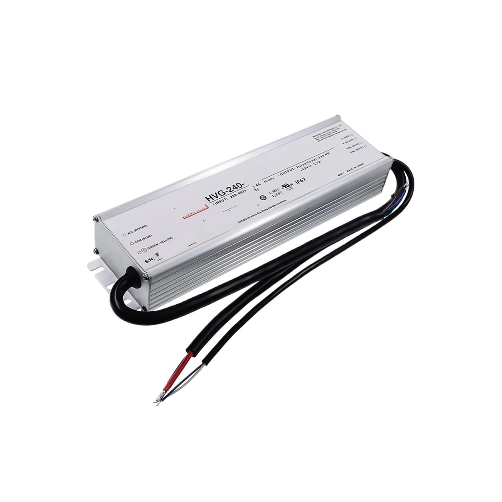 Alimentation biphasée Haute Tension 180-528V HVG-240-30B pour convertisseur régulé