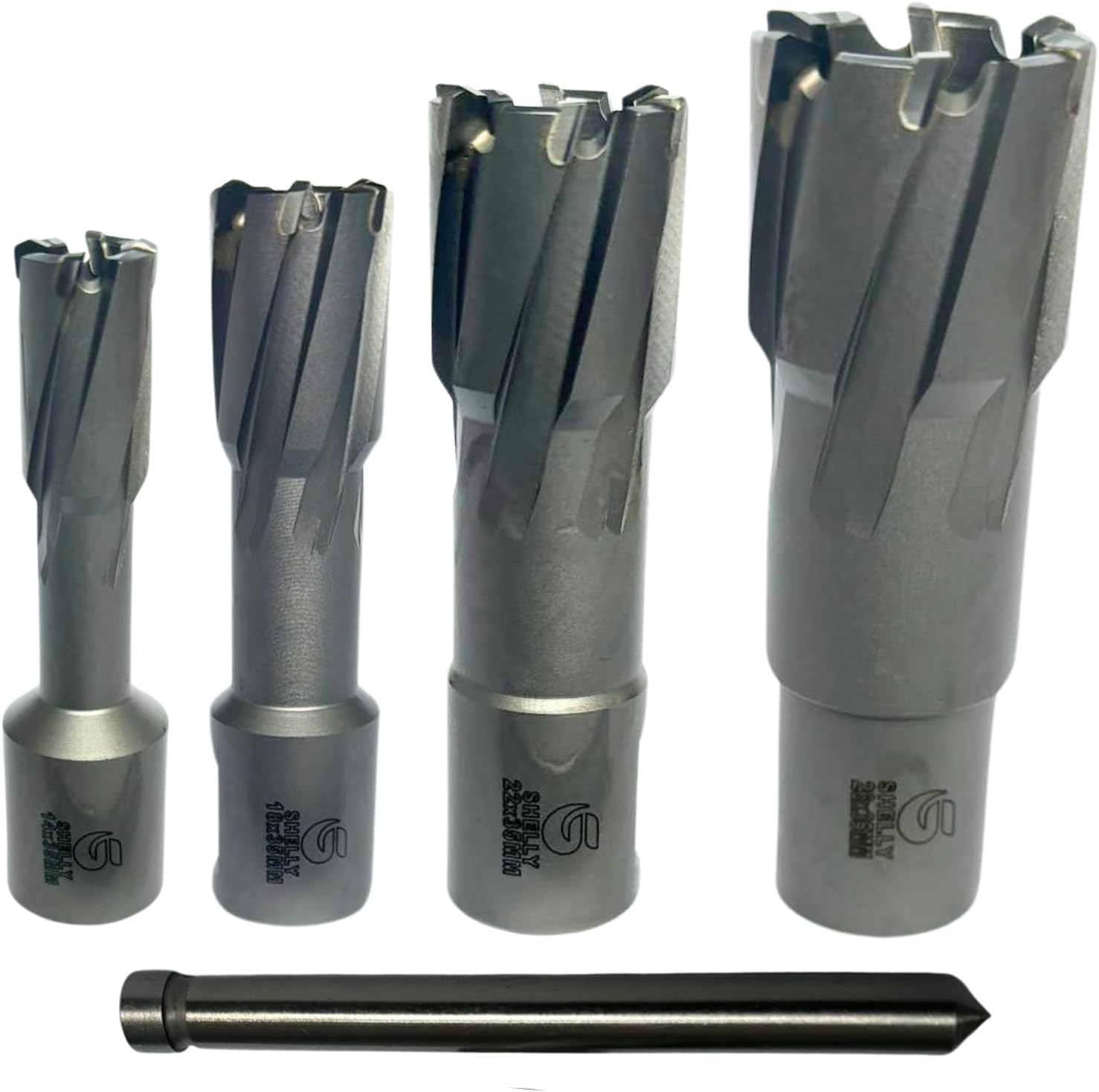 TCT Annular Cutter with Pilot Pin - Mag Drill Bit, Tungsten Carbide Tipped for Hard Steel (up to 1400N/mm²) Weldon Shank Magnetic Drilling Bits 18mm Diameter, 35mm Cutting Depth