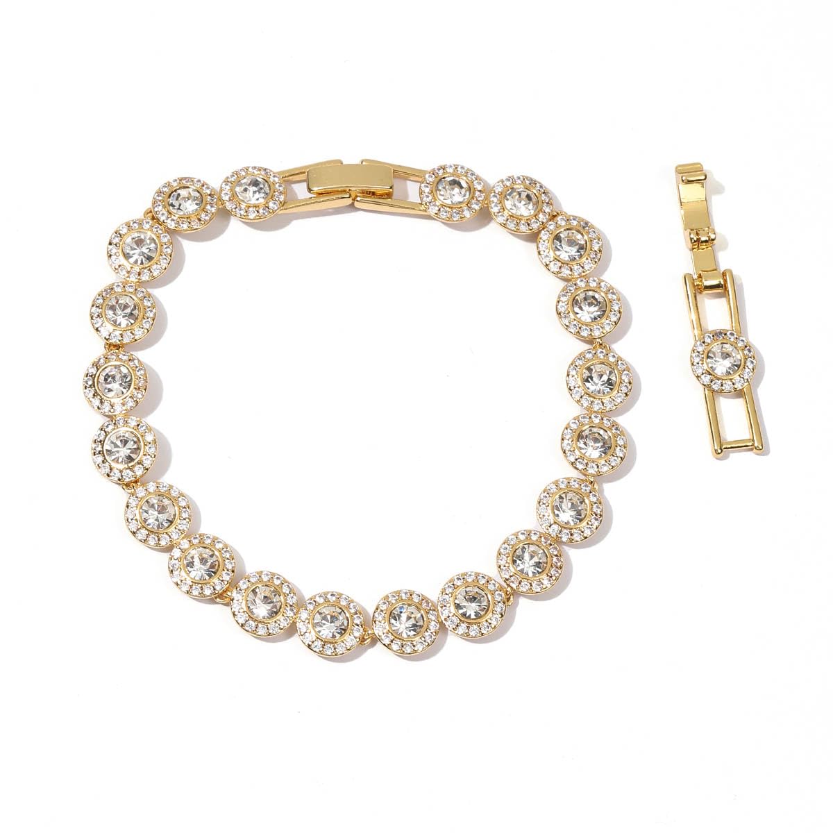 Collana angelica - Collane di cristallo in oro 18 carati, collana delicata di gioielli in oro, cristallo trasparente per donne, matrimonio, festa, matrimonio, San Valentino