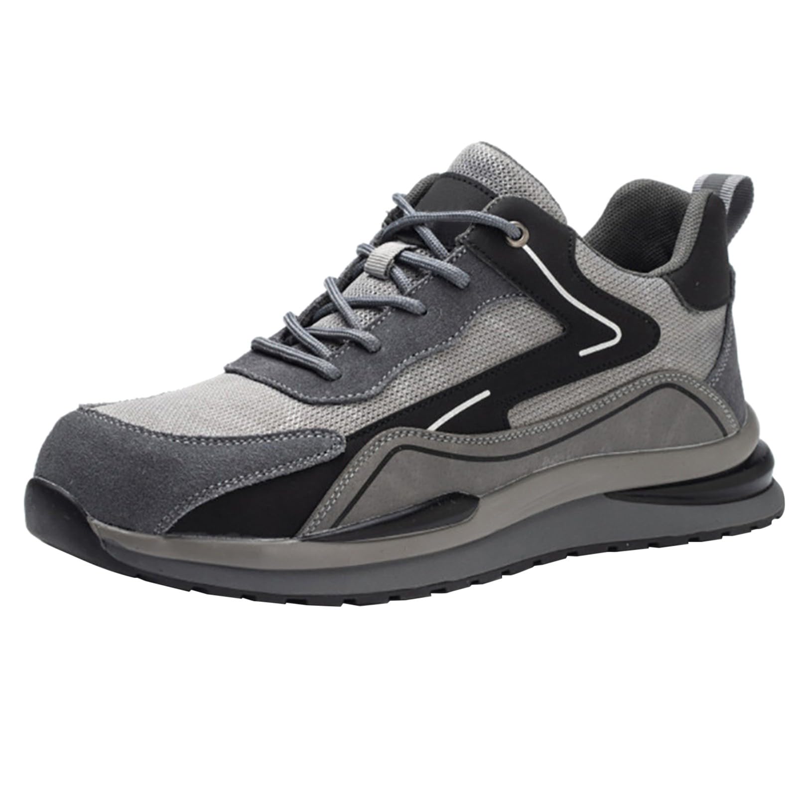 Męskie buty trekkingowe, ochronne buty trekkingowe, wytrzymałe, swobodne sneakersy, antypoślizgowa gumowa podeszwa, wytrzymała przyczepność na terenie i przemysłowa odzież robocza