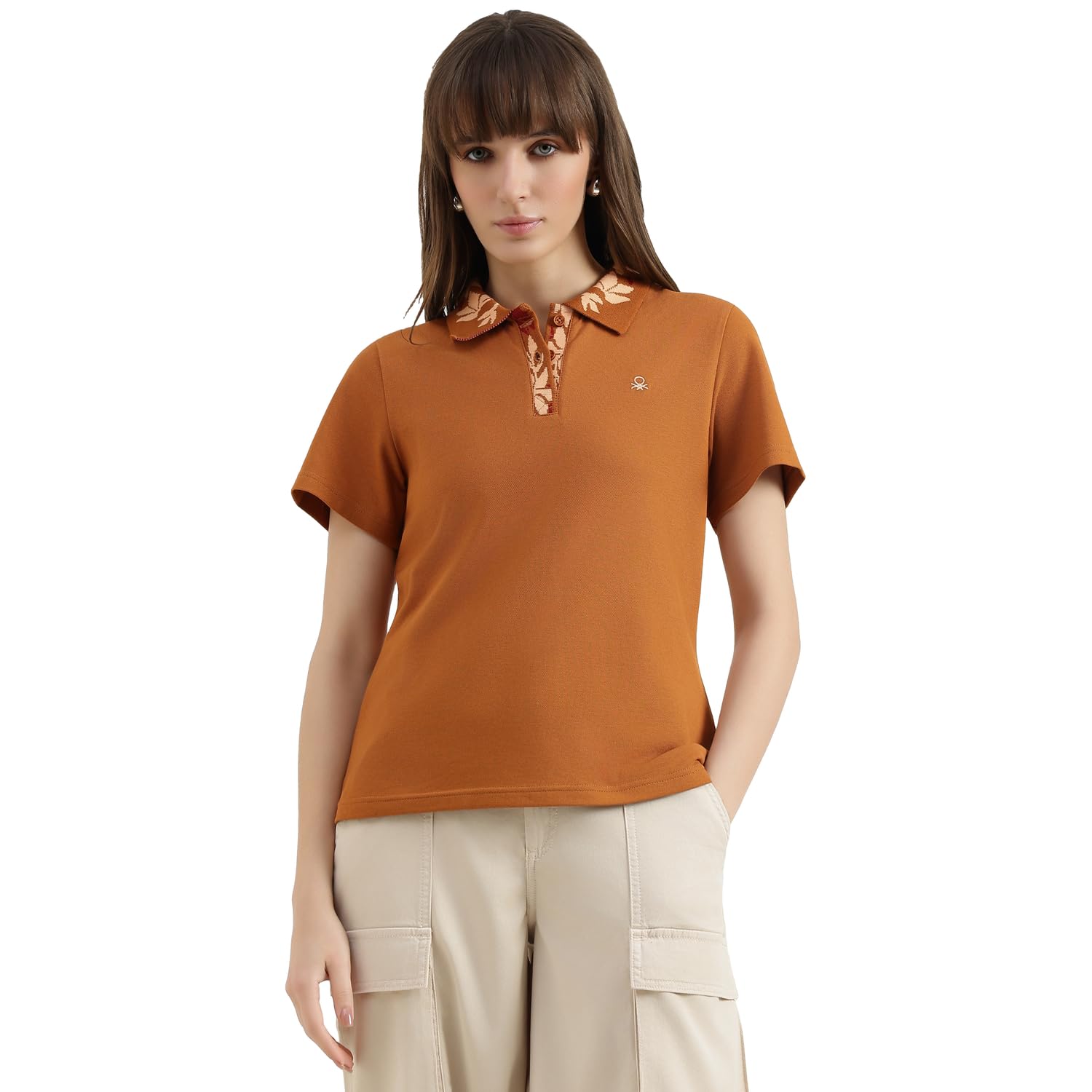 united colors of benetton Regular Fit Polo Neck Solid Tshirt-picture-22