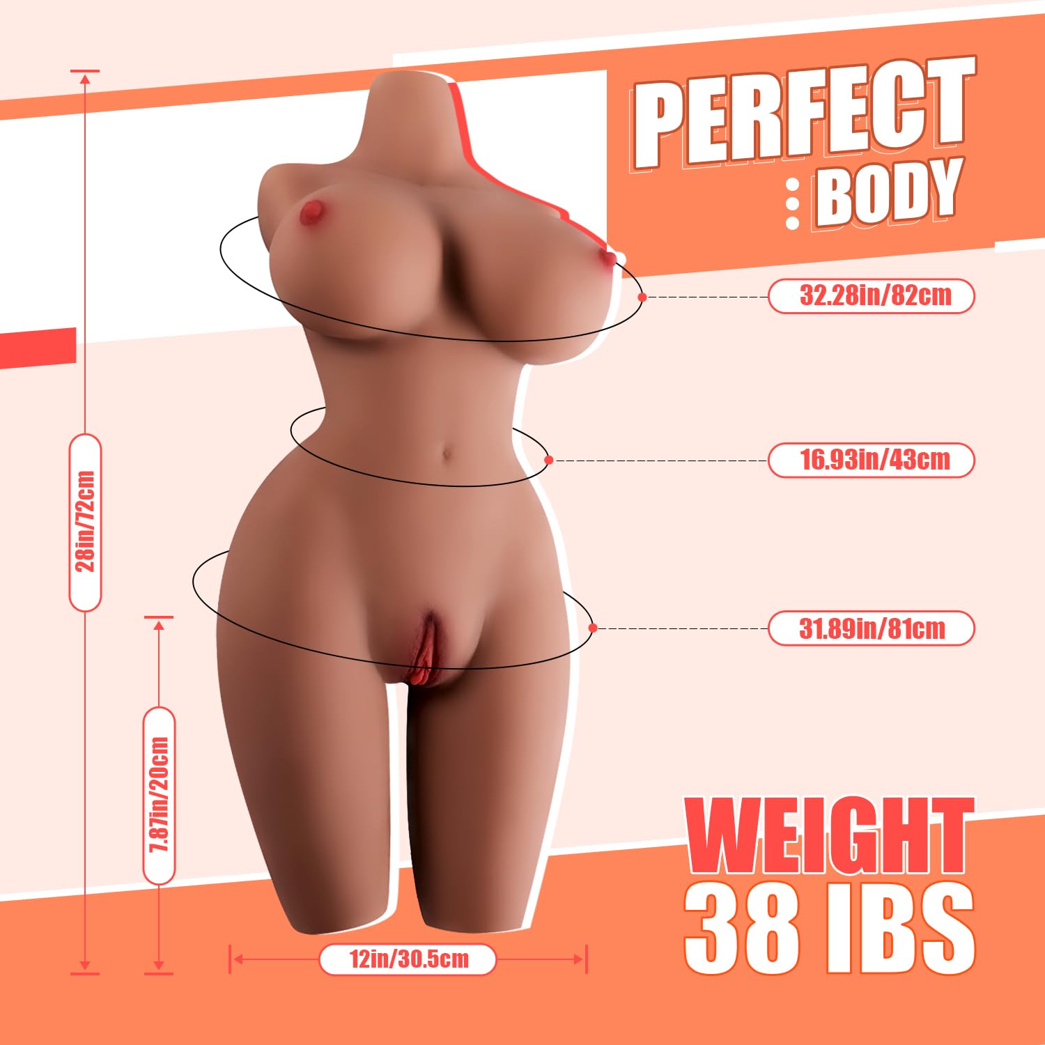 Amazon.com: VIVSEPUM Full Size Sex Doll for Men 3 in 1 Torso Female Male Sex  Toy with Realistic Boobs Vagina & Anal Channel, Life Size Sex Love Doll  Adult Sex Toy for