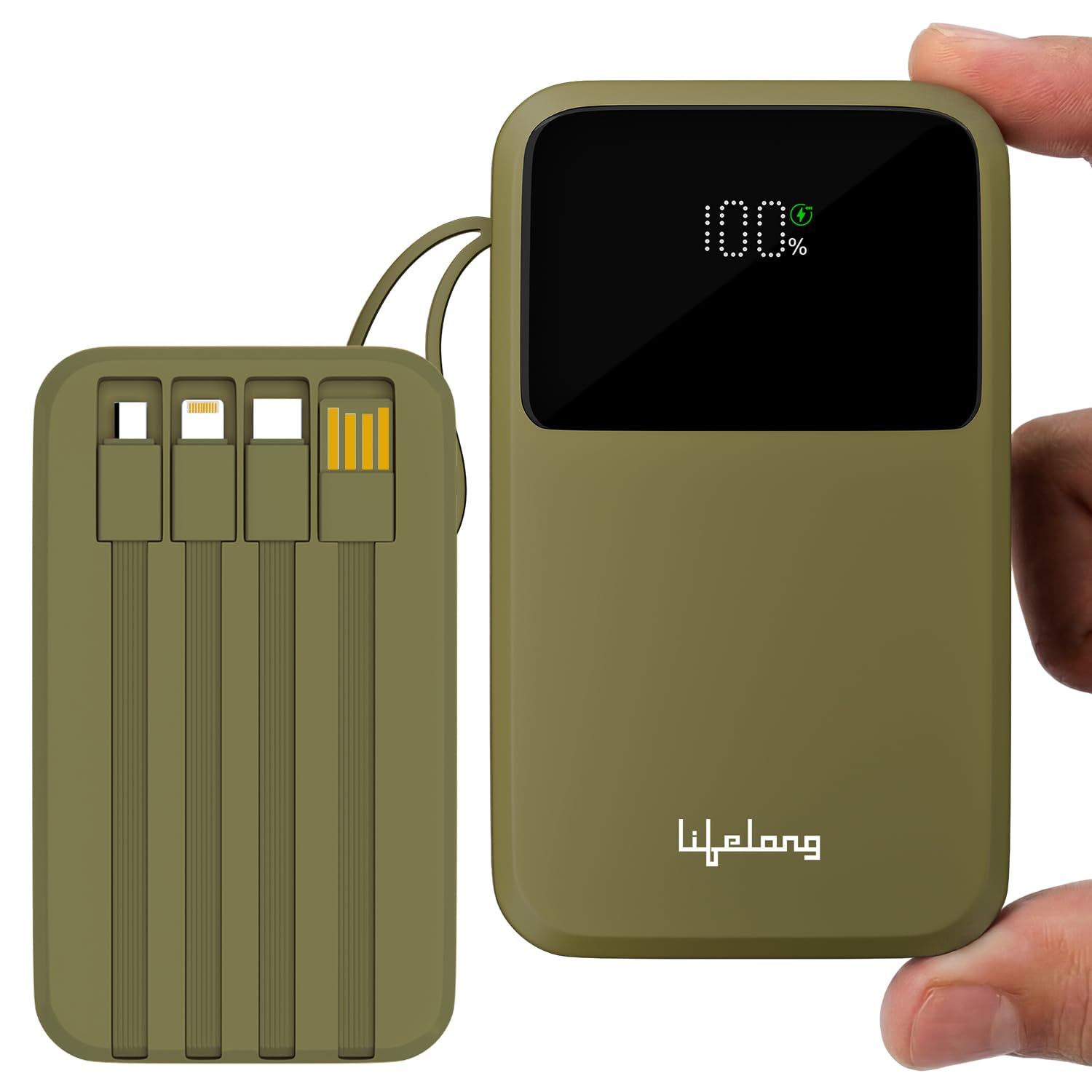 Lifelong ZenCharge 20000 mAh 22.5 W Compact Pocket Size Power Bank with 6 Input/Output Port (Olive, Lithium Polymer, Fast Charging, Quick Charge 3.0 for Mobile, Earbuds,Speaker, Tablet)-image-21