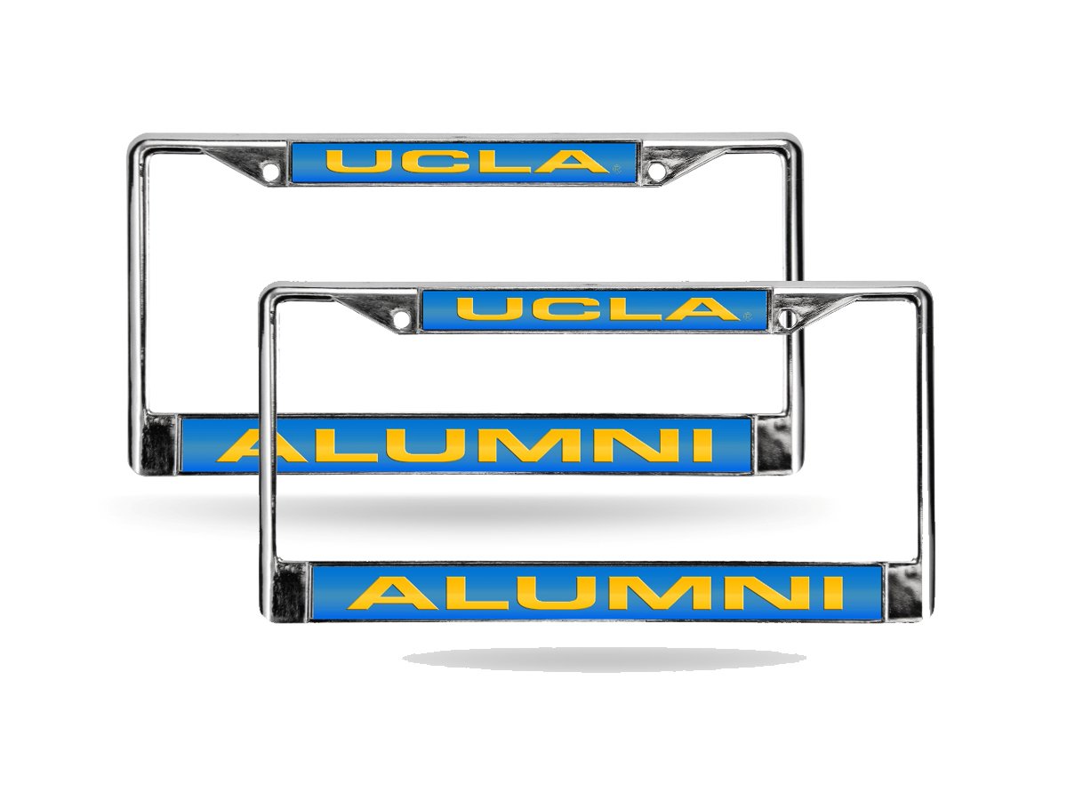 Rico UCLA Bruins NCAA Alumni Chrome Metal (2) Laser Cut License Plate Frame Set