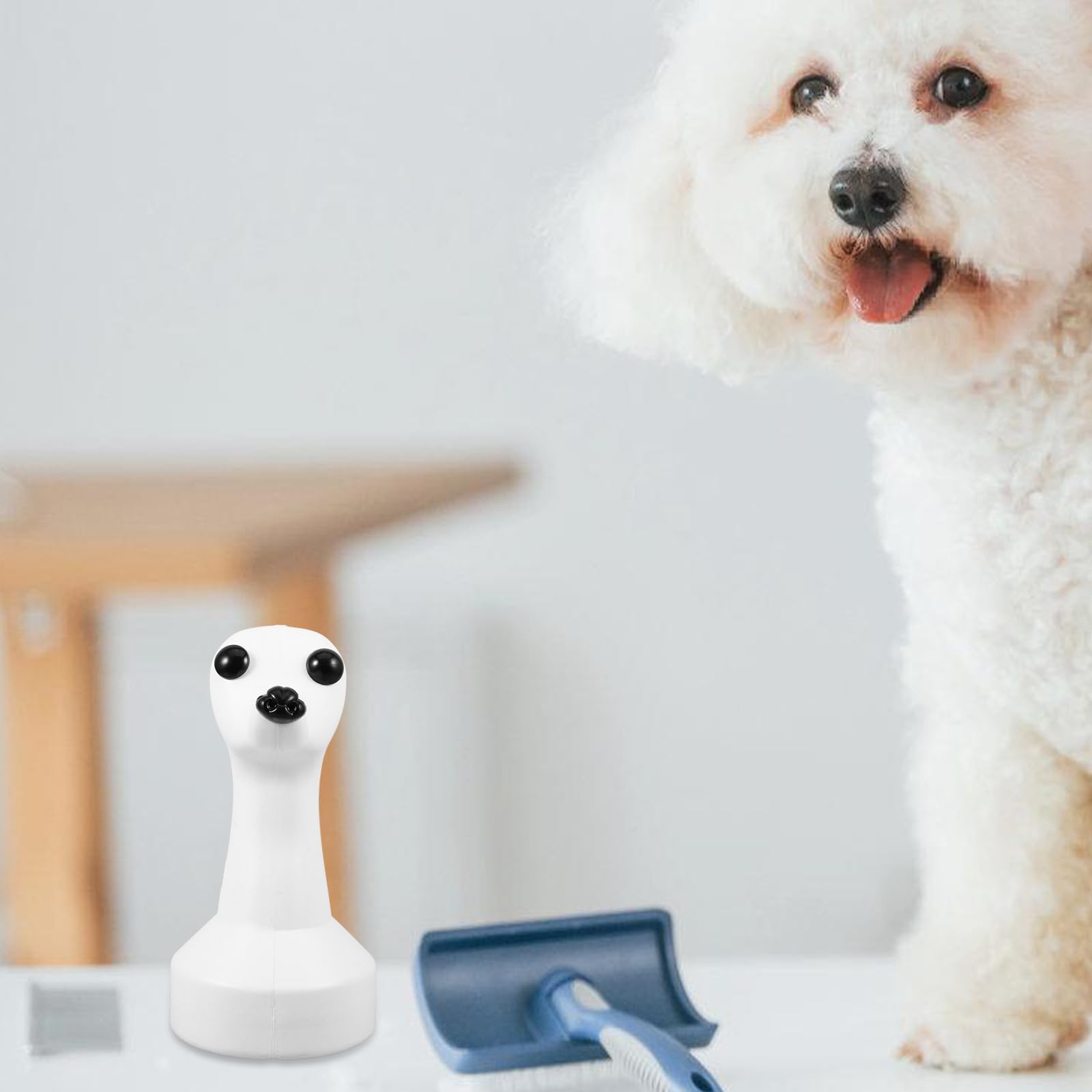 Didiseaon Testa Cane in Plastica Bianca per Toelettatura Professionale Aspetto Realistico, per Uso DIY e Abbigliamento per Animali Domestici