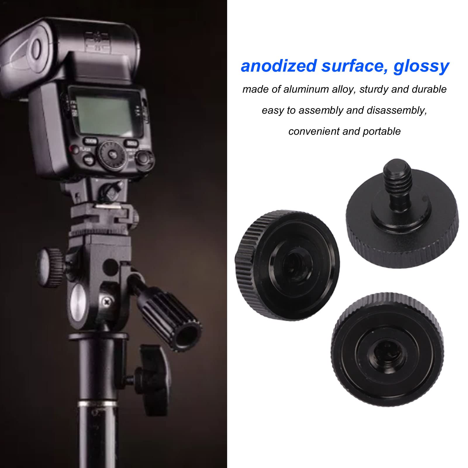 Adattatore Filettatura Treppiede - Acciaio Inox, Da 1/4"-20 Maschio A 3/8"-16 Femmina, Per Fotocamere - Foto 7