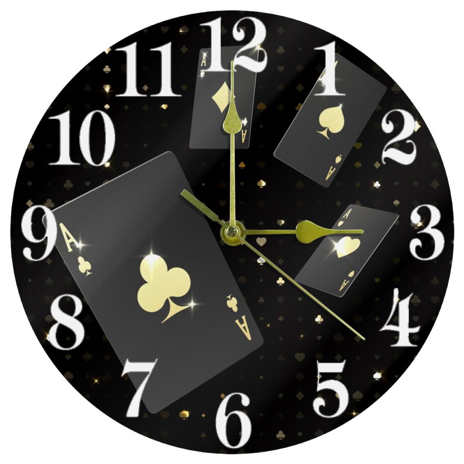 Horloge murale noire à quartz idéale pour la cuisine familiale