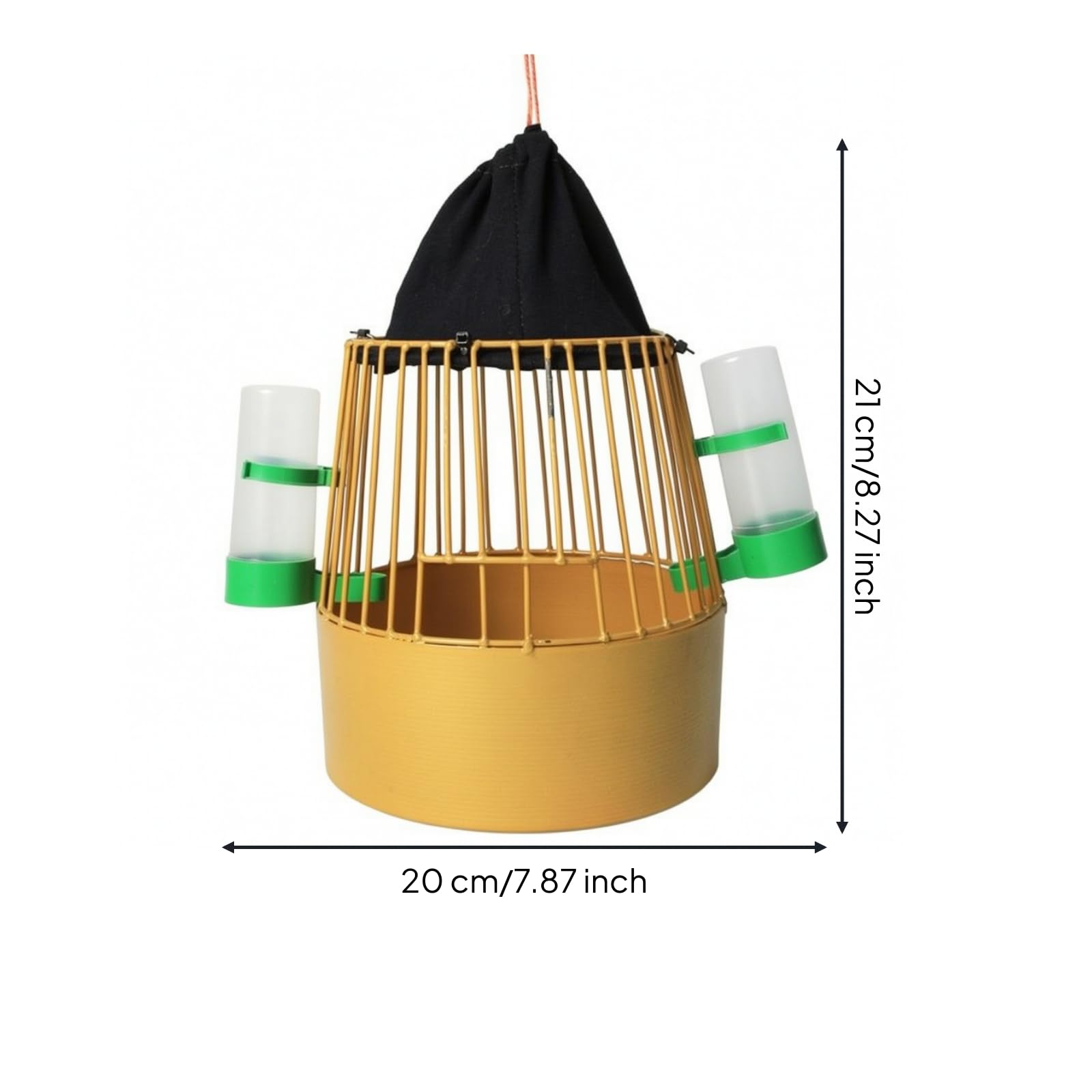 Gabbia con Gancio Curvo da Appendere, Oro, Oro