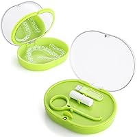 Vista 11 de Estuche de alineador de doble capa NUEVO de LONGMON con correa para masticar, herramienta de extracción, cepillo de limpieza, espejo incorporado