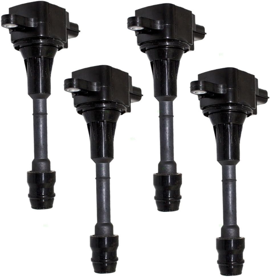 Brock Replacement for 4 Piece Set of Ignition Spark Plug Coils Compatible with 02-06 Sentra 2.5L 4 cylinder 224488H315