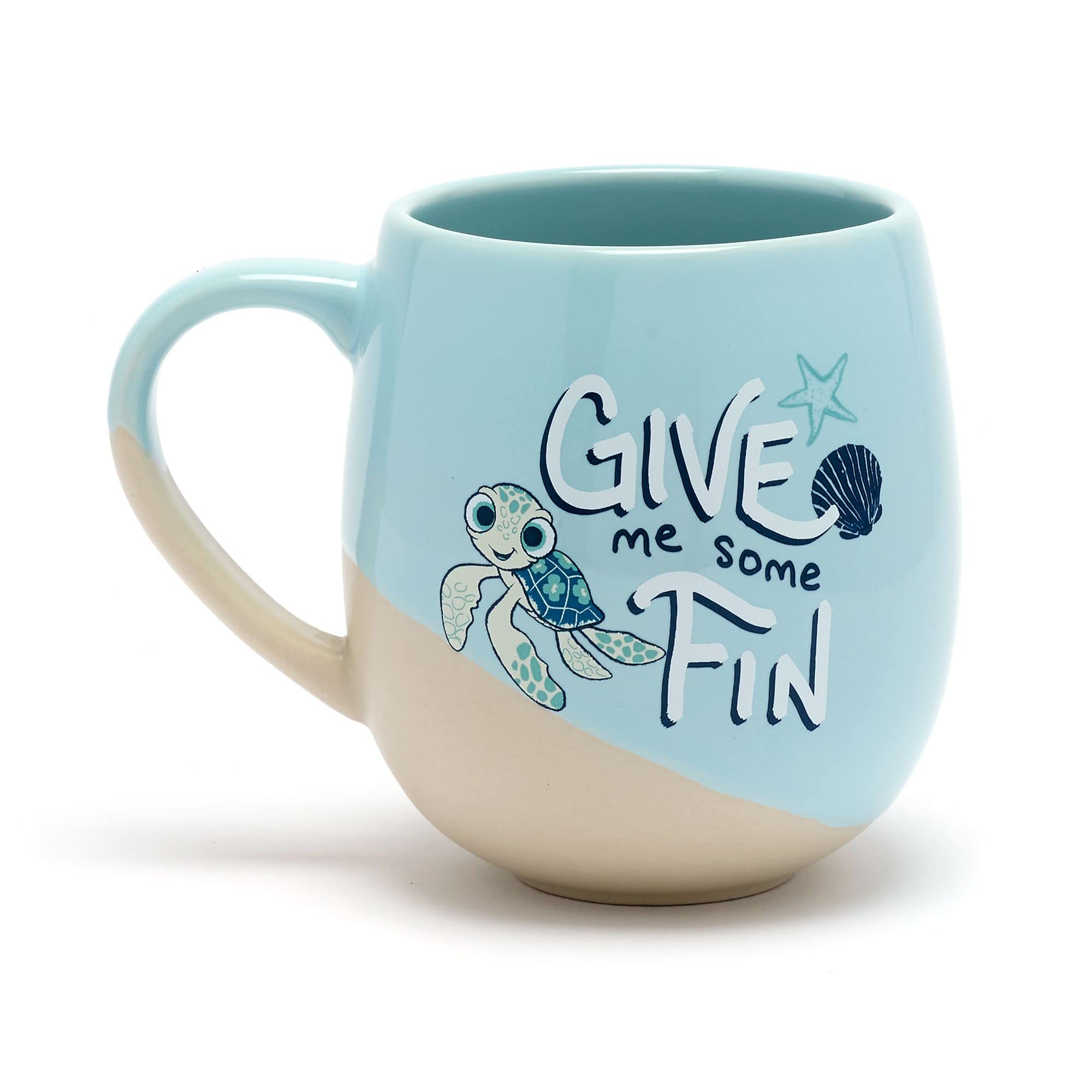 Disney Store Official Crush Mug, Finding Nemo, 485ml, Dishwasher and Microwave Safe, Split Colour Cup with Character Artwork and 'Righteous!!' Wording - Image 2