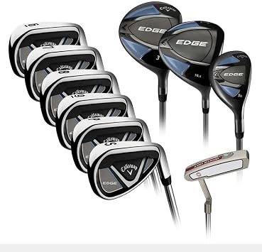 2024 Callaway Edge Mens Golf Club Set - 10-Piece Steel Set with Regular Flex for Right-Handed Male Golfers