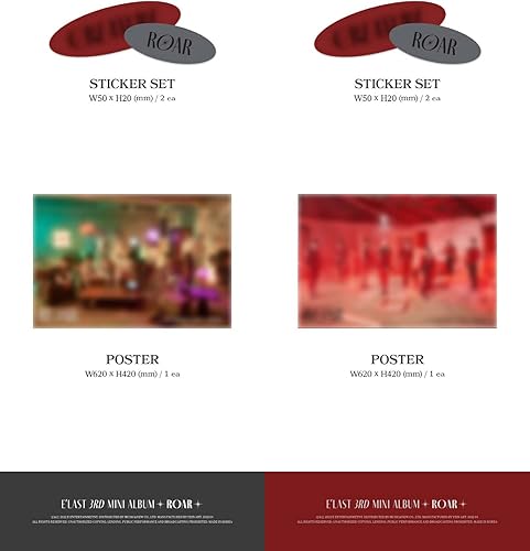 Miniatura 6 de E'last Roar 3er Mini álbum 2 versiones CD+96p PhotoBook+2p PhotoCard+1p Pet PhotoCard+1p Pet PhotoCard+1ea Acordeón Postal + 1ea Holograma Postal +