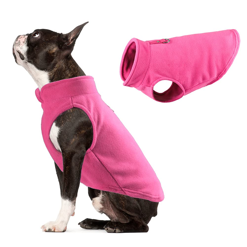 PETANGEL Fleece Lightweight Dog Sweater | Warm Pullover Polar Fleece Dog Jacket with Leash Attachment | Winter Small Dog Coat for Yorkii, Maltese, Chiuhuahua, ShishTzu etc (Pink) (B09H32MVK7) Amazon Price History, Amazon Price Tracker