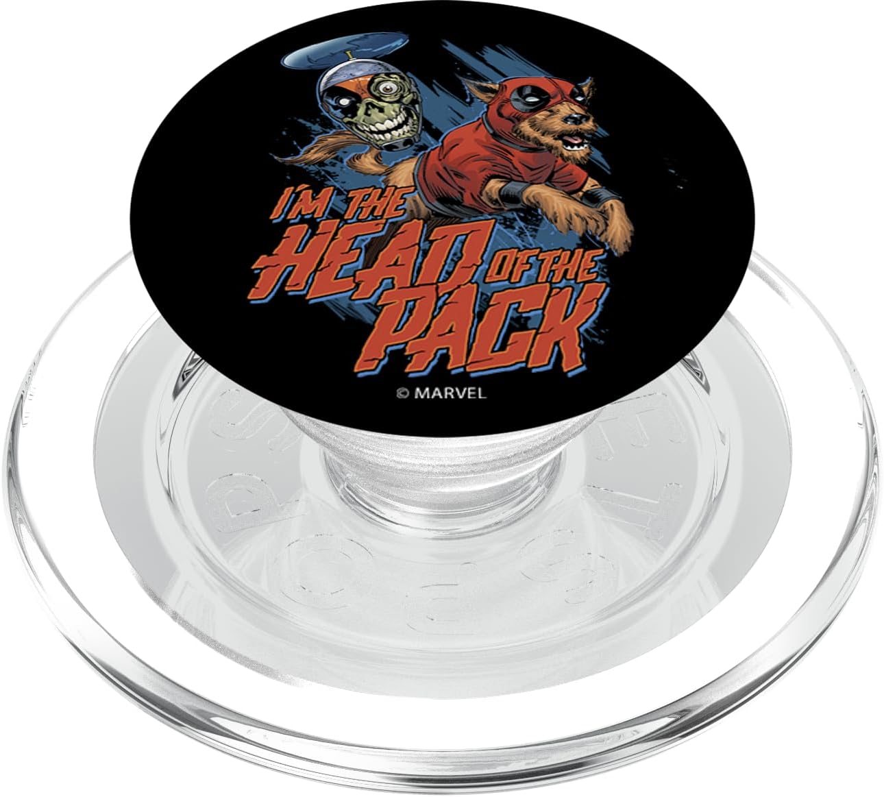 Marvel Deadpool Dogpool Head Of The Pack PopSockets MagSafe PopGrip for iPhone