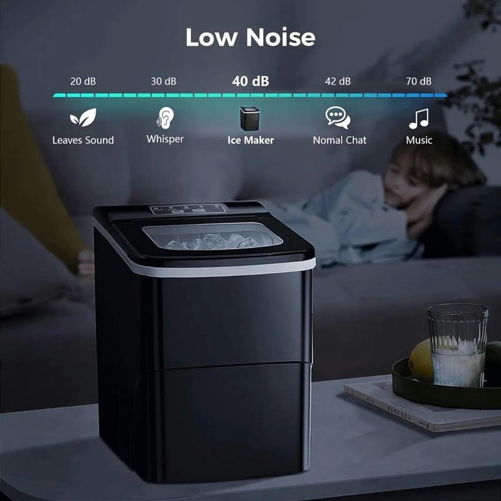 Countertop Ice Maker Machine Portable Ice Makers Countertop Make 26 lbs ice in 24 hrs on Fridge.com