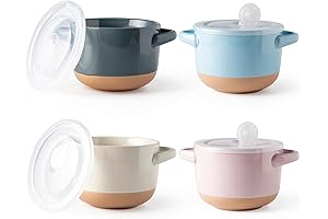 AmorArc 24 Ounces Microwaveable Soup Containers with Lids