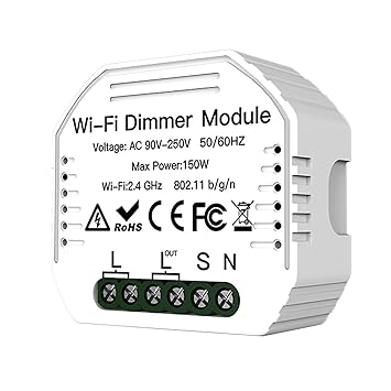Belity 90-250V WiFi Dimmer Module Dimmer Switch Smart Light Switches 2 Way Switch Voice Control APP Remote Control Timing Function Mini Design