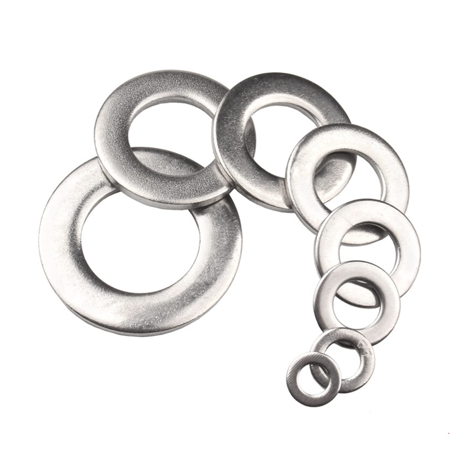 rondelle in acciaio inox, rondelle per viti, 100 PZ DIN125 M1.6 M2 M2.5 M3 M3.5 M4 M5 M6 M8M10 M12 M14 M16-M30 Rondella Piatta In Acciaio Inox 312 Rondella Piana Guarnizione Piatta(Size:M10)